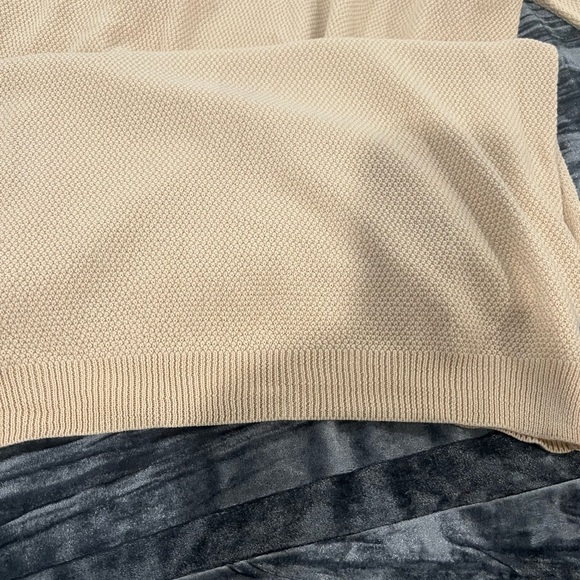 Beige Button-Up Knit Sweater Dress Size M by Double J - Picture 4 of 6